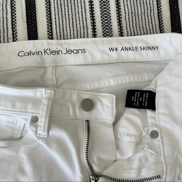 Calvin Klein Jeans White Ankle Skinny Sz 4 - Picture 5 of 5